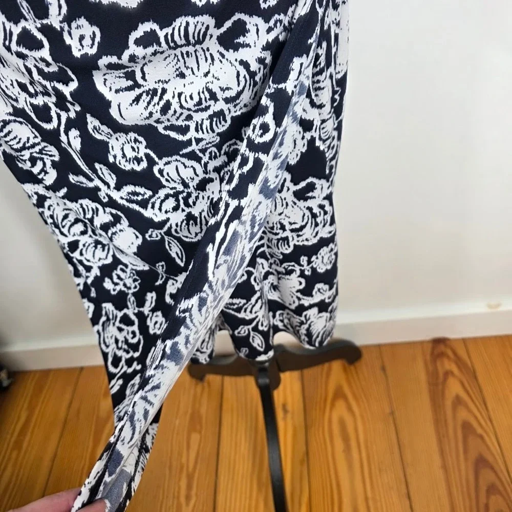 Lauren Ralph Lauren Womens Navy White Floral Print Sheath Dress‎ Size 8